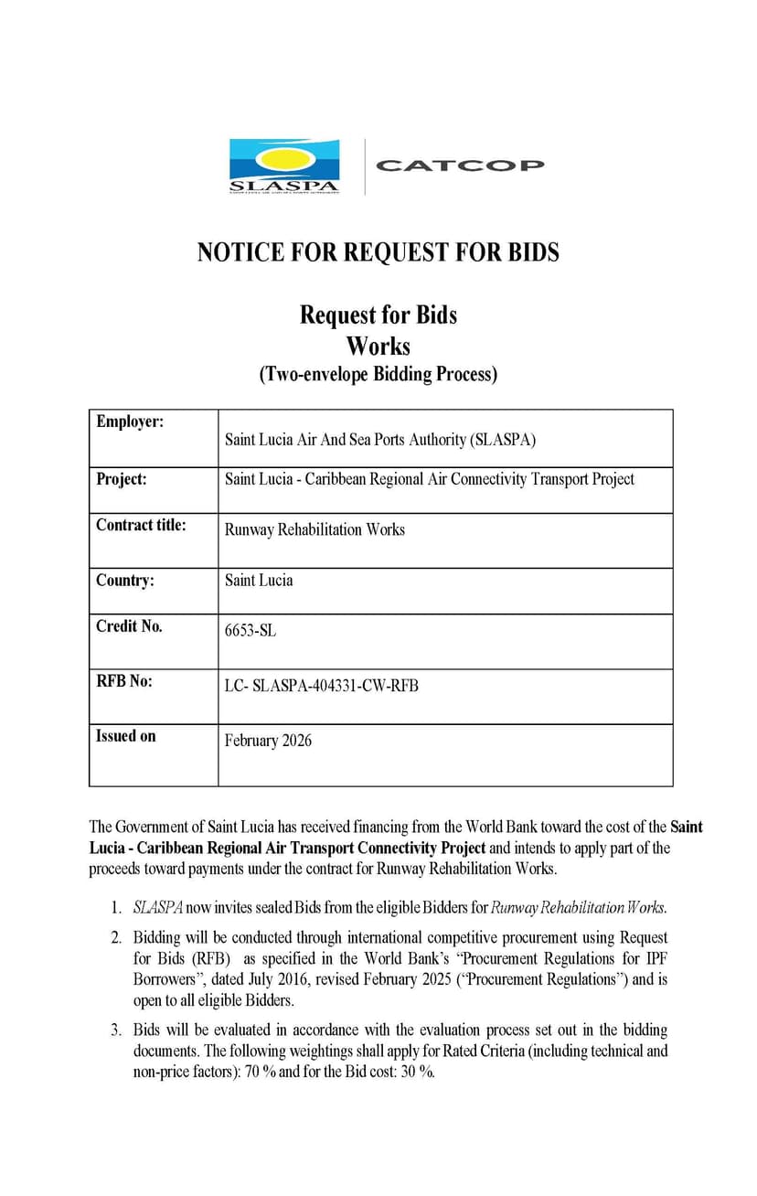 📢 NOTICE FOR REQUEST FOR BIDS (RFB)